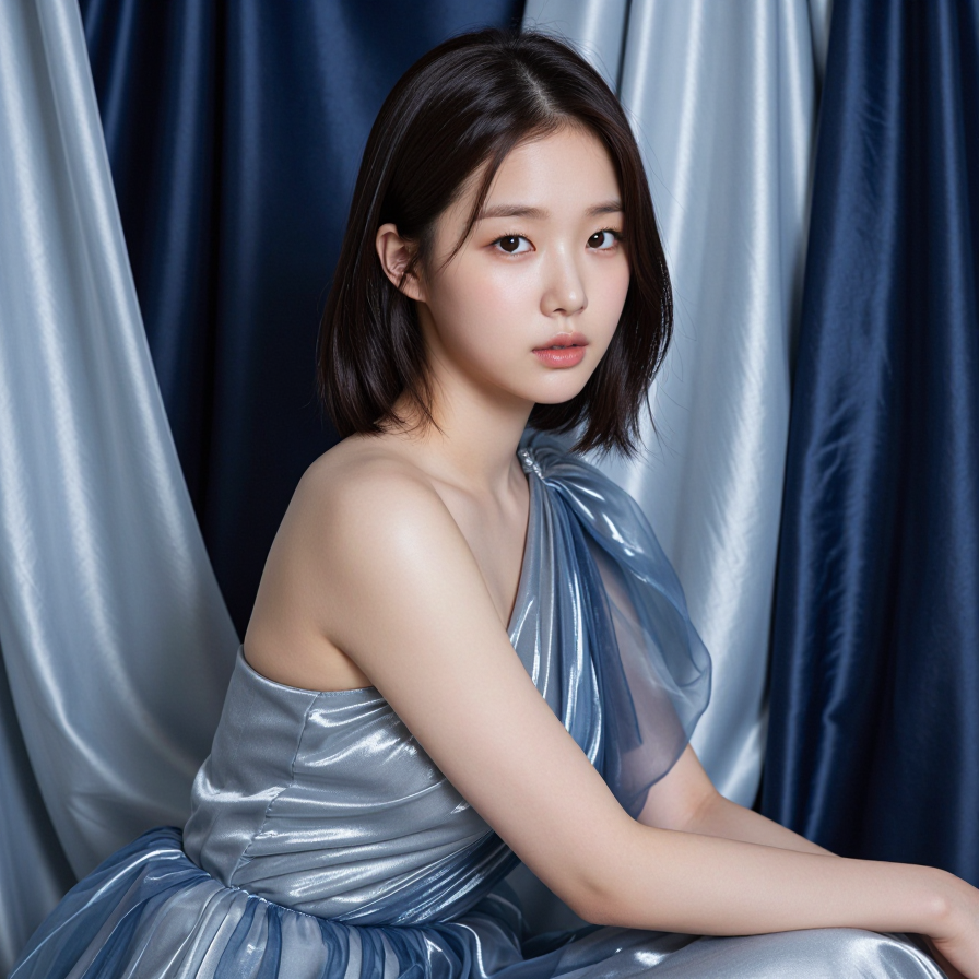 은빛 물결 속의 푸른 빛