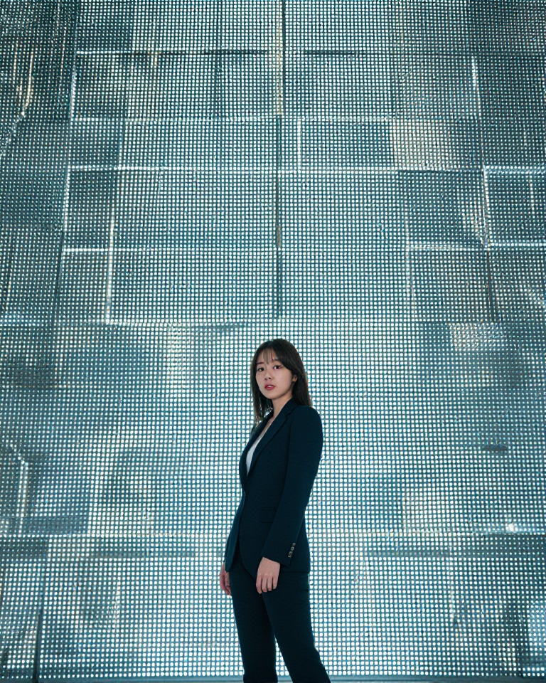 빛의 벽 앞에 서서
